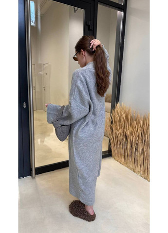 Серый демисезонный кардиган No Brand