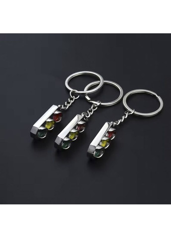 Брелок для ключей Светофор металлический Серебристый 99_17_0_1С No Brand (367738741)