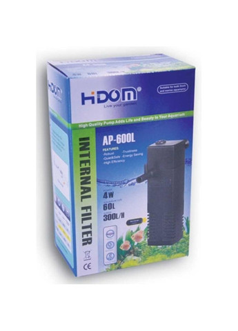 Фильтр аквариумный внутренний погружной AP600L 4W 60л (410404) Hidom (278309393)