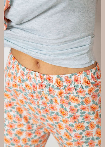 Серая всесезон пижама женская с принтом, Andi