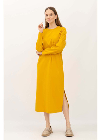 Горчичное платье миото 1 Lesia