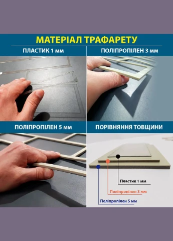 Трафарет для штукатурки, покраски декоративный многоразовый, пластиковый трафарет ПТ-EL65 (600х460) Декоинт (334014065)