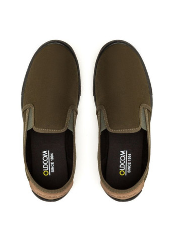 Хаки слипоны унисекс original хаки хлопок Oldcom