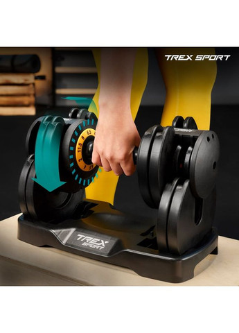 Гантель разборная регулируемая 2-11,5кг черный TREX Sport (323136243)