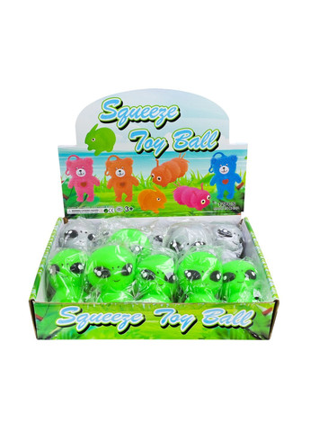 Антистресова тягнуча іграшка "Інопланетянин" у асортименті, ціна за бокс 12 шт - No Brand K16434 (371926328)