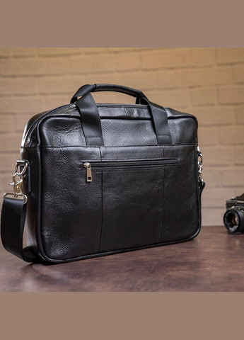 Шкіряний портфель чоловічий для ноутбука і документів чорний розмір 40х30х7 см 14625 Vintage (362417855)