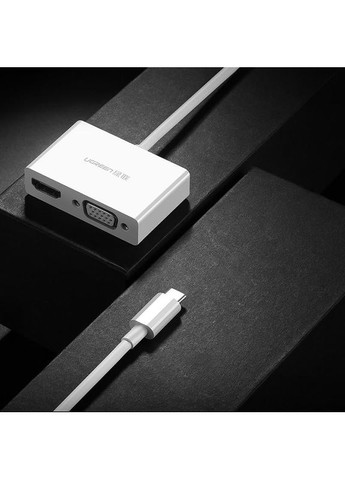 Адаптер MM123 HDMI+VGA - USB Type-C (F/M), White (30843) Ugreen (370620630)