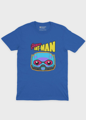 Синяя демисезонная футболка для девочки с принтом супергероя - человек муравей (ts001-1-grr-006-026-003-g) Modno