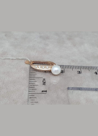 Золоті сережки з діамантами і перлами. Артикул 702090 No Brand (337171878)