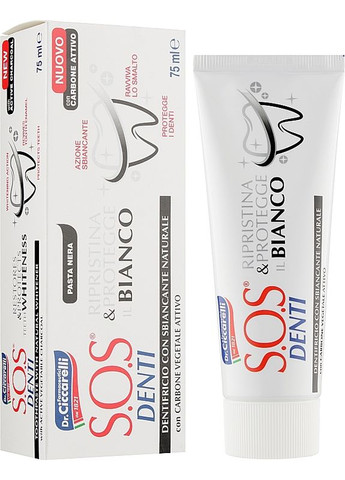 Зубная паста "Профессиональное и безопасное отбеливание" S.O.S Denti Whitening 75ml (2-946792) Dr. Ciccarelli (369797580)