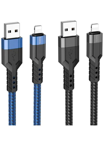 Кабель U110 USB - Lightning 1.2м Black (6931474770561) Hoco (333932445)