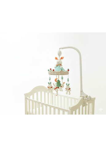 Музичний мобіль-карусель для дитячого ліжечка з плюшевими кроликами 31583 Різнобарвний No Brand (370080655)