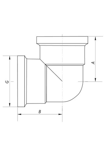 Угол 1" ВВ KF.L10F (KF0074) KOER (315508261)