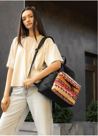 Женский рюкзак Active черный с принтом "Africa" Sambag (302519108)