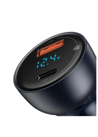 Зарядний пристрій USB + USB-C QC3.0 65W Particular Digital Display gray (CCKX-C0G) Baseus USB + USB-C QC3.0 65W Particular Digital Display g (369883628)