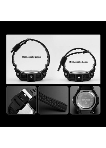 Мужские спортивные наручные часы 1357 Черные Skmei (313653813)