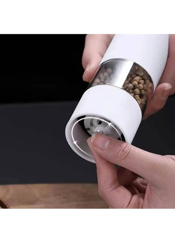Електричний млин для спецій перцю та солі автоматична перечниця сільничка подрібнювач з підсвічуванням White No Brand (360531923)