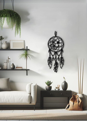 Сучасна картина на стіну в спальню, декор для кімнати "Квіткові сни", мінімалістичний стиль 50х20 см Woodyard (292112562)