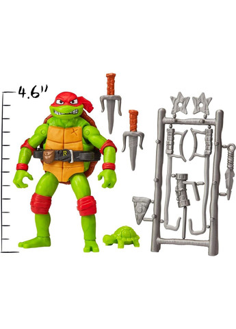 Игровая фигурка TMNT Ракушки-ниндзя Рафаэль с аксессуарами Mutant Mayhem Raphael 83284 Playmates (372833321)