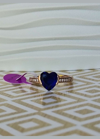 Кольцо ксюпинг xuping сердце синий камень позолота медзолото Xuping Jewelry (337114029)