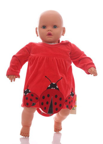 Боди платье с длинным рукавом для девочки сонечко велюр красное MiniPapi 56 см (26828) BABYKROHA (297198064)