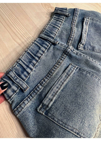 Шорты женские джинсовые 560-88 бермуды с резинкой на талии голубые Allure (336491710)