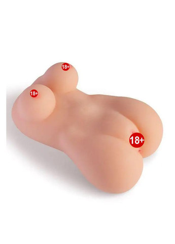 Мастурбатор-мініторс з вібрацією Real Body Real Amber, вагіна та анус, 25х18 см No Brand (303894091)