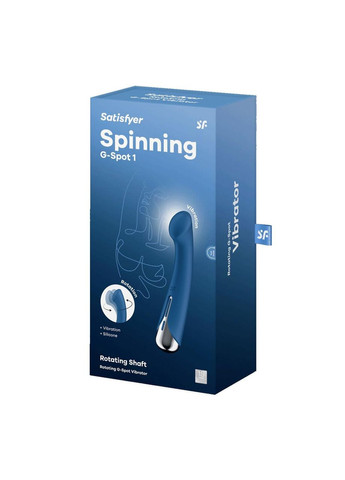 Вібратор з ротацією Satisfyer Spinning G-Spot 1 Blue, плоский майданчик для стимуляції точки G No Brand (366879350)