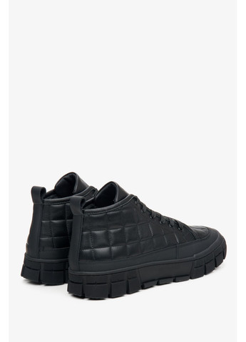 Черные зимние ботинки, цвет черный Estro