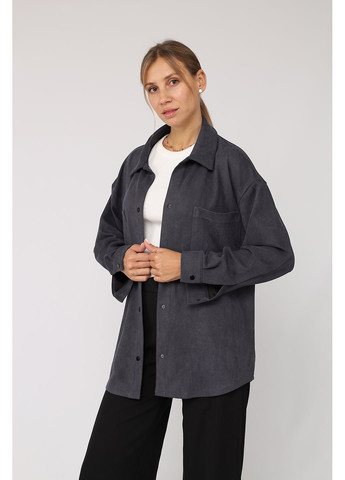 Жіноча сорочка з довгим рукавом колір темно-сірий ЦБ-00282916 Yuki (361305111)