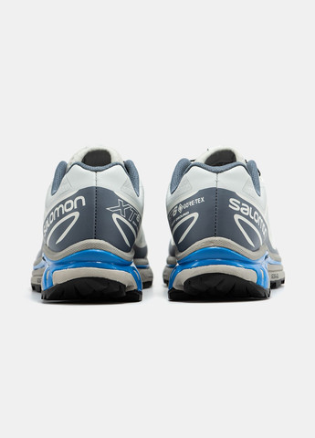 Белые демисезонные кроссовки мужские salomon xt-6 soft ground gore-tex white grey blue | саломон хт-6 белые No Brand