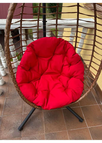Подвесное садовое кресло качели (кокон/гнездо) SAN VITO с мягкой красной подушкой, Gordon (362213421)