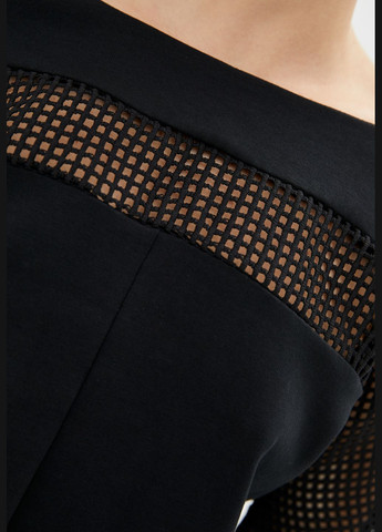 Женский спортивный костюм с свитшотом и вставками из сетки, черного цвета. ORA (282737181)