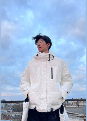 Белая мужская зимняя куртка цвет белый р.l 449725 New Trend