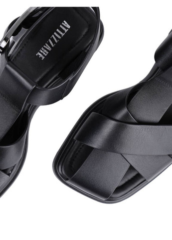 Черные женские сандалии 3625 черная кожа. Attizzare