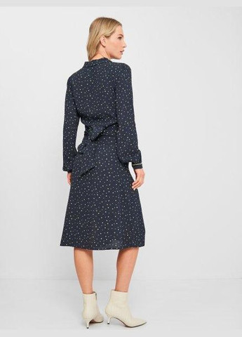 Темно-синя сукня демісезон,темно-синій в жовті візерунки,nly shoes Numph