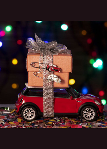 Шпилька срібна ретро Машинка No Brand (333705387)