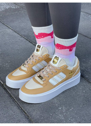 Бежеві Осінні кросівки чоловічі adidas forum bonega beige if4829 адідас форум No Brand