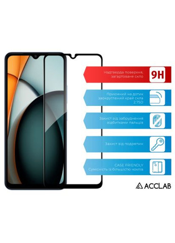 Скло захисне (1283126591327) ACCLAB Full Glue Xiaomi Redmi A3 Black (366495339)