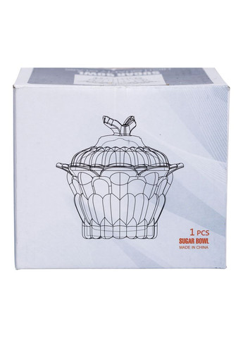 Цукерниця Yiwu Helios з кришкою з кришталевого скла прозора HP-4-113 No Brand (360977792)