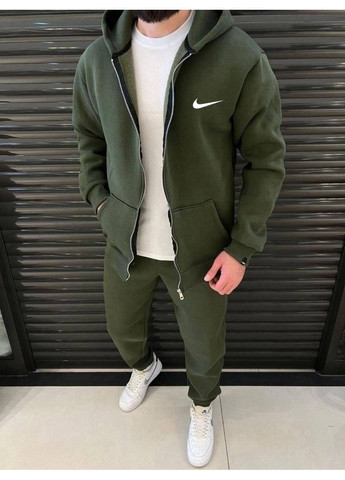 Чоловічий теплий костюм на флісі «Бренд» на блискавці з капюшоном (Заміри в описі) DK/DL Мода без кордонів (367254955)