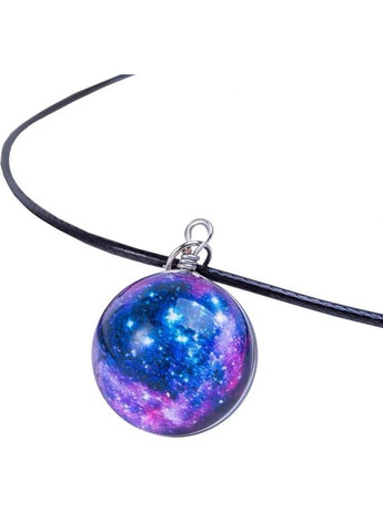 Гарний світний кулон на шию, прозора кулька космічний "Galaxy" (фіолетовий) China (366874796)