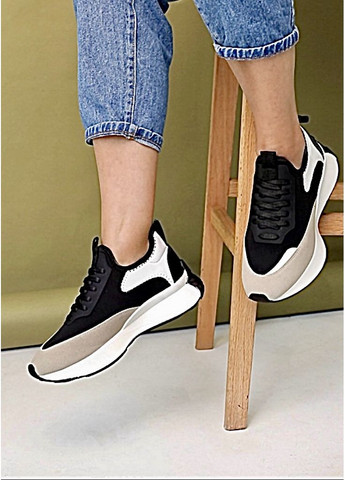 Кроссовки женские черные No Brand чёрные демисезоны (351850866)