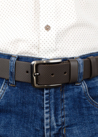 Чоловічий ремень під джинси шкіряний HC-4062 (125 см) темно-коричневий HandyCover (295574223)
