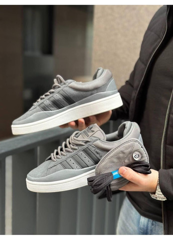 КРОСІВКИ ЖІНОЧІ ADIDAS CAMPUS BAD BUNNY GRAY АДІДАС КАМПУС No Brand чорні демісезони (367172687)