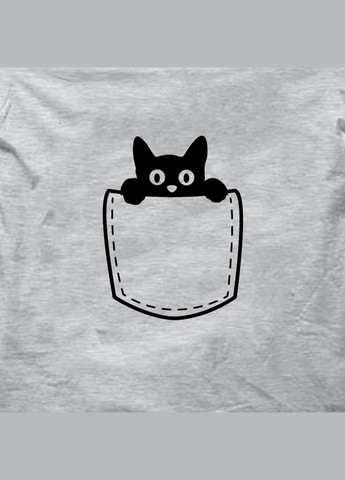 Сіра футболка "котик" чоловіча сіра (bd-f-88) BeriDari
