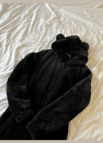 Жіночий комбінезон No Brand комбінезон-брюки чорний спортивний, домашній, кежуал, повсякденний махра