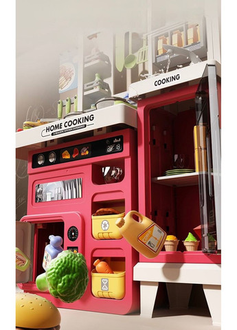 Детская кухня с водой и паром 928 B звук, свет, продукты, посуда, высота 82 см, 68 предмета Limo Toy (351478700)