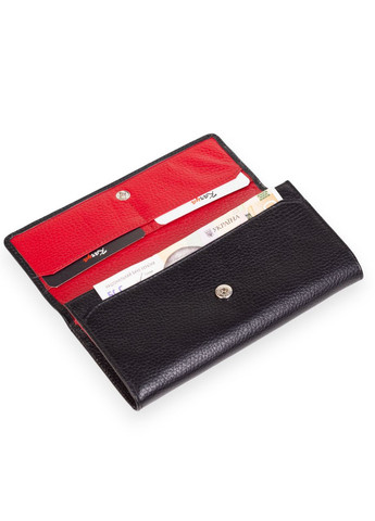 Женский кошелек из натуральной кожи 1191-45/46 с красным Karya (261481924)