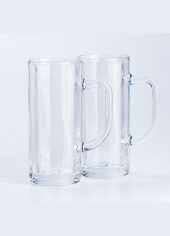 Набор пивных кружек 2 штуки по 500 мл стеклянная прозрачные HP576 TS Kitchen (305389623)